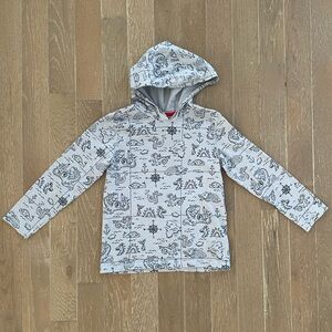 Hatley Blue Nautical Print Hooded Long Sleeve Shirt